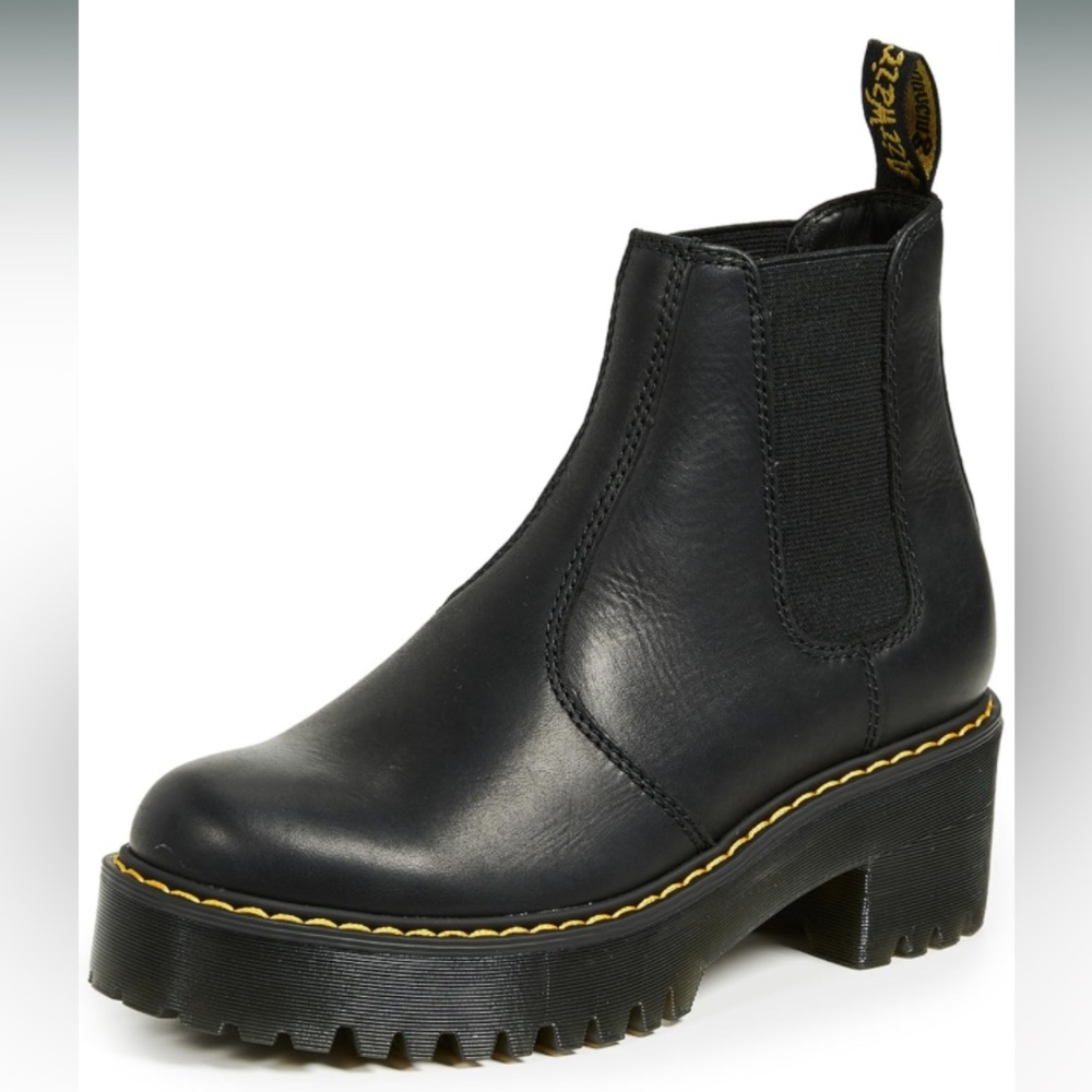 Dr Martens Black Platform Chelsea Boot, Size 6